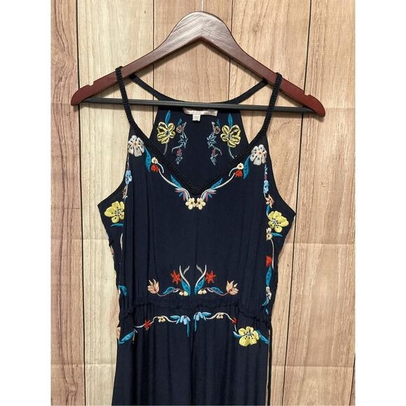 Calypso St. Barth XS Rodru floral Embroidered dress blue 100% Silk maxi - Picture 4 of 15